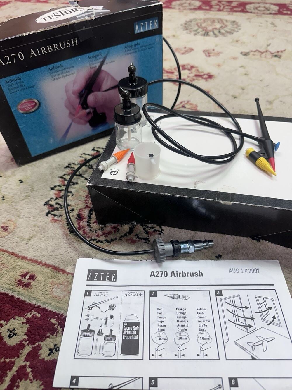 Testors Aztek A270 Airbrush System Kit – Complete & Clean! Vintage Airbrush Kit